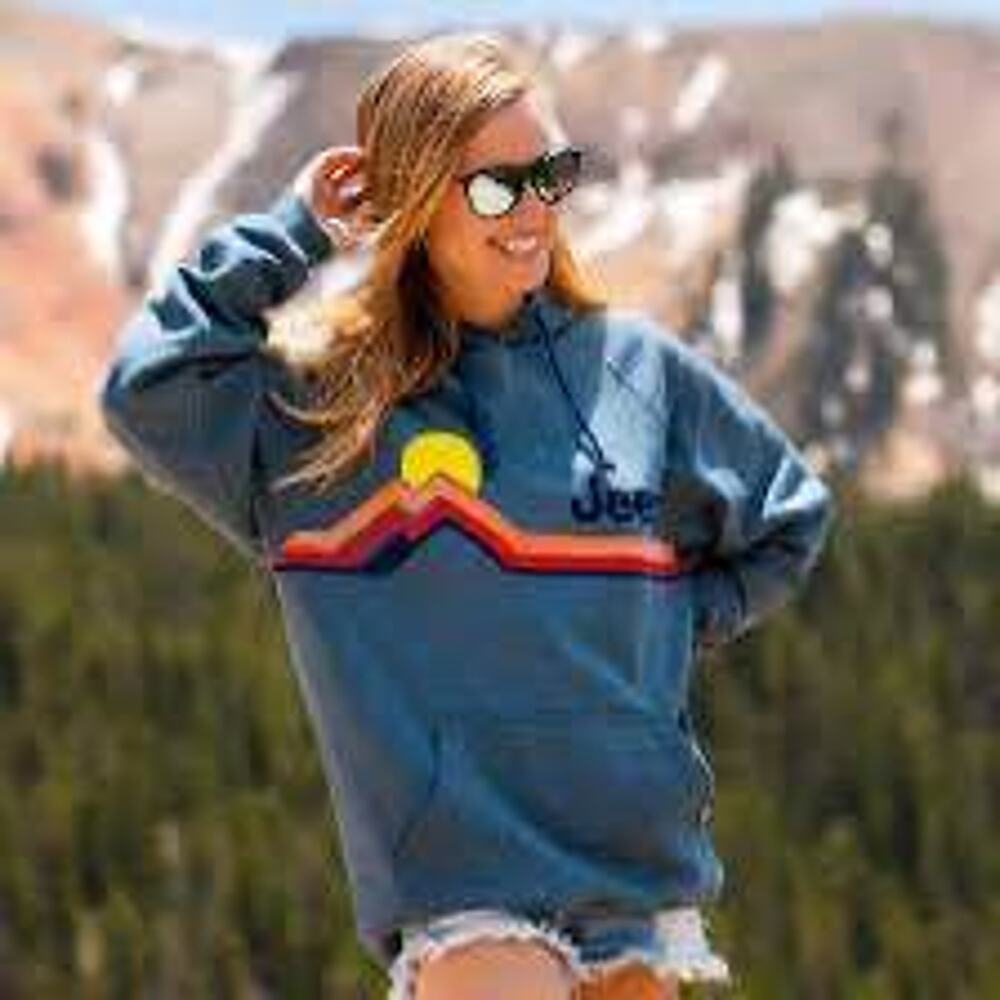 Jedco Jeep® Mountain Stripe Raglan Hoodie – Size M